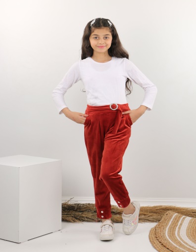 FRANSIZKADİFE PAÇAÇITÇITLI GRSN PANTOLON